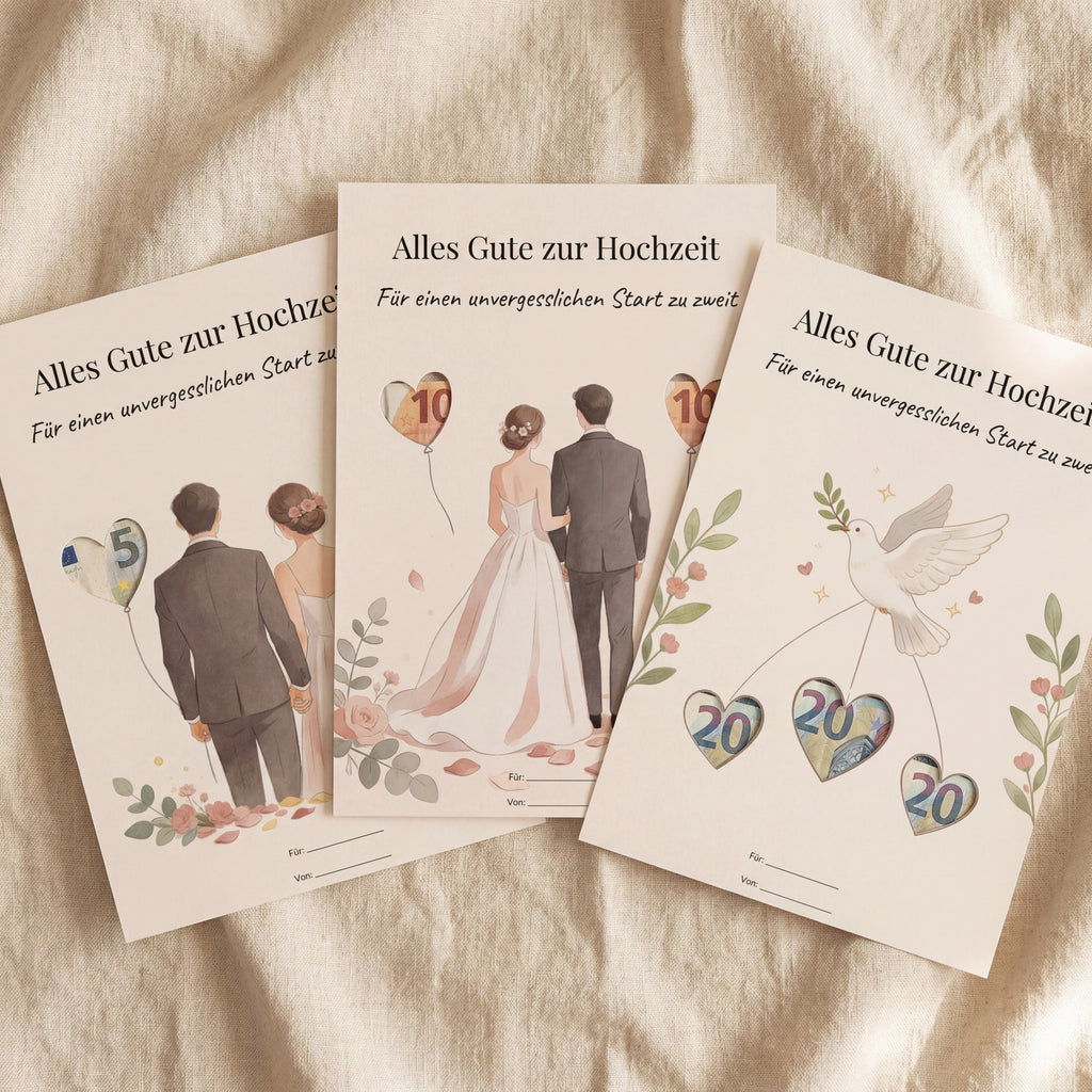 Wunscherfüller-Set Hochzeit - Brautpaare & Taube | Kauf 2 bekomme das 3. Gratis