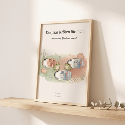 Wunscherfüller "Ein paar Kröten für dich", Geldgeschenk Vorlage zum Ausdrucken - Lenora