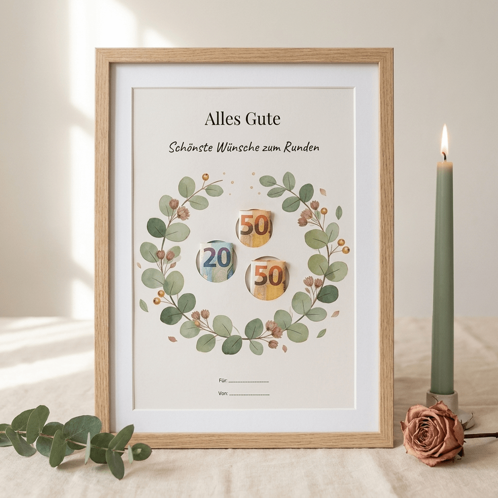 Wunscherfüller - Set "Die Klassiker" - 3er Bundle (humorvoller Abschied, Abenteuer, Runder Geburtstag), Geldgeschenk Vorlage zum Ausdrucken - Lenora