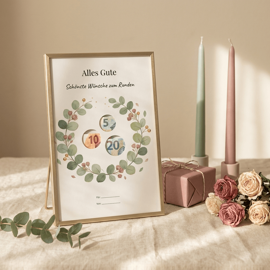 Wunscherfüller - Set "Die Klassiker" - 3er Bundle (humorvoller Abschied, Abenteuer, Runder Geburtstag), Geldgeschenk Vorlage zum Ausdrucken - Lenora