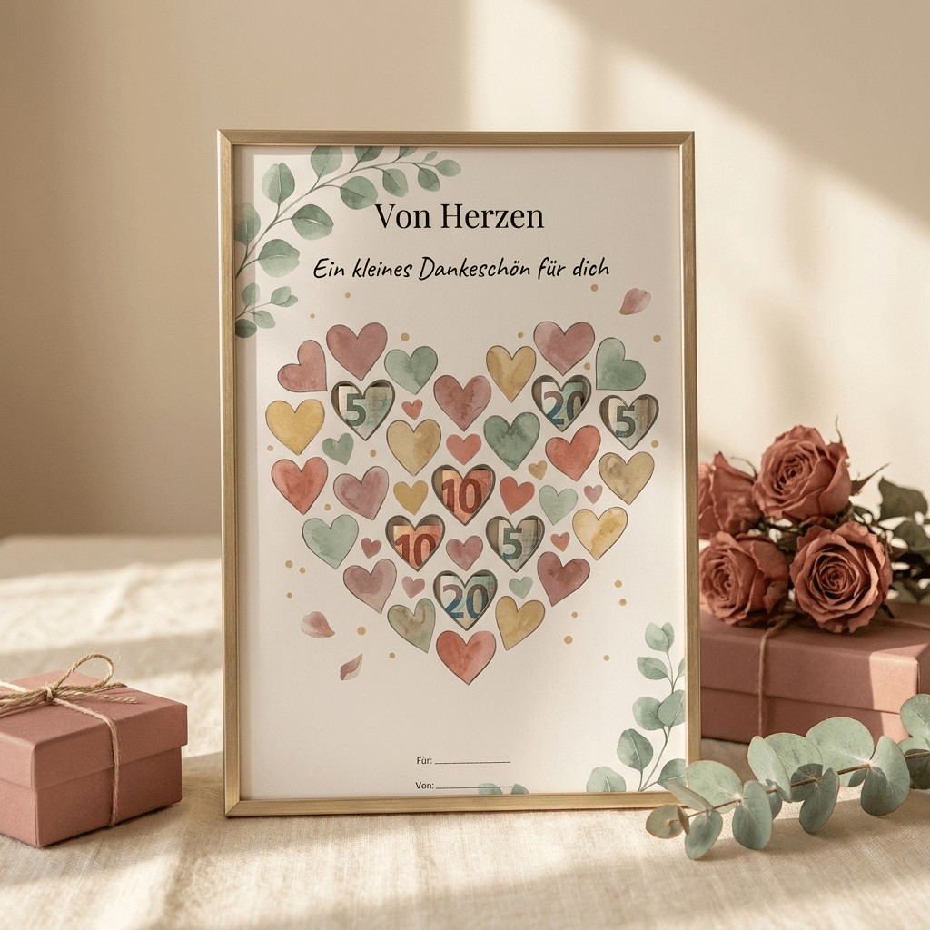 Wunscherfüller Von Herzen · 3er Bundle Universal (Besonders, Dankeschön & Persönlich), Geldgeschenk Vorlage zum Ausdrucken - Lenora