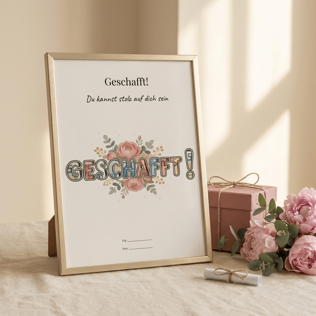 Wunscherfüller - Set "Geschafft!" · 3er Bundle (für all die Verdienste die Anerkennung verdienen), Geldgeschenk Vorlage zum Ausdrucken - Lenora