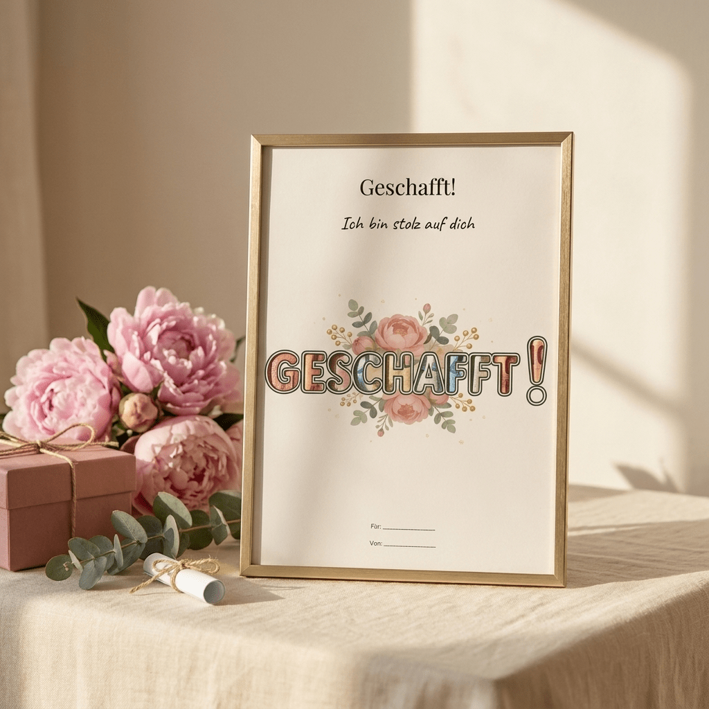 Wunscherfüller - Set "Geschafft!" · 3er Bundle (für all die Verdienste die Anerkennung verdienen), Geldgeschenk Vorlage zum Ausdrucken - Lenora