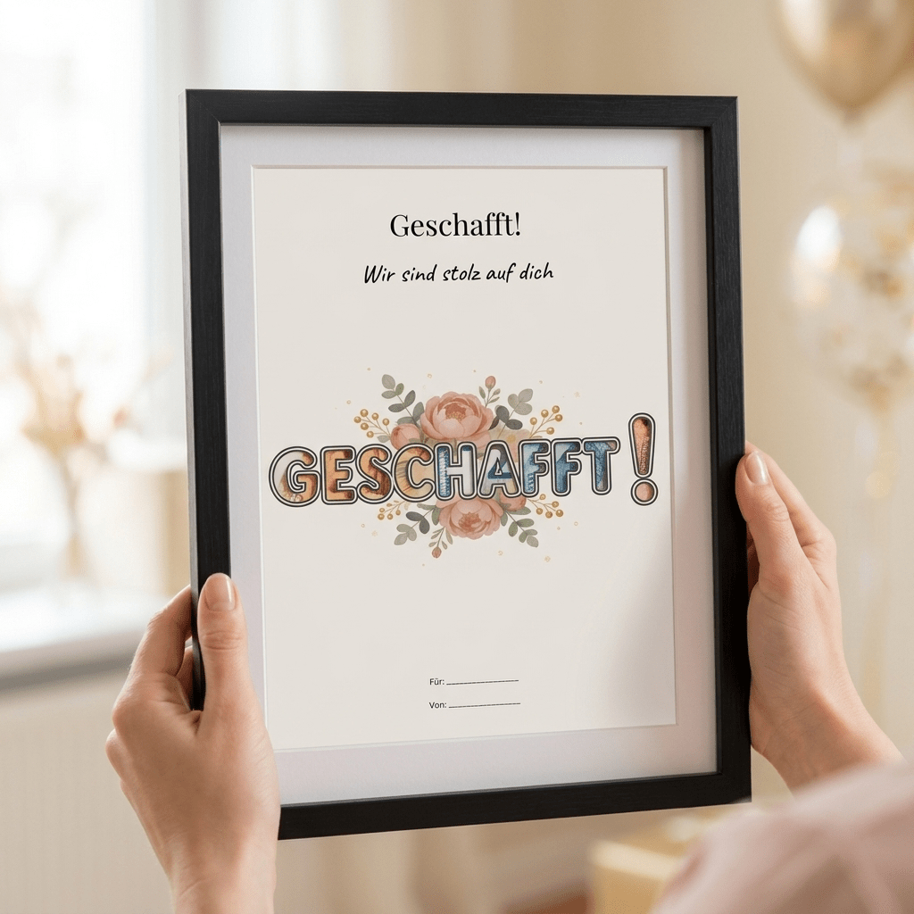 Wunscherfüller - Set "Geschafft!" · 3er Bundle (für all die Verdienste die Anerkennung verdienen), Geldgeschenk Vorlage zum Ausdrucken - Lenora
