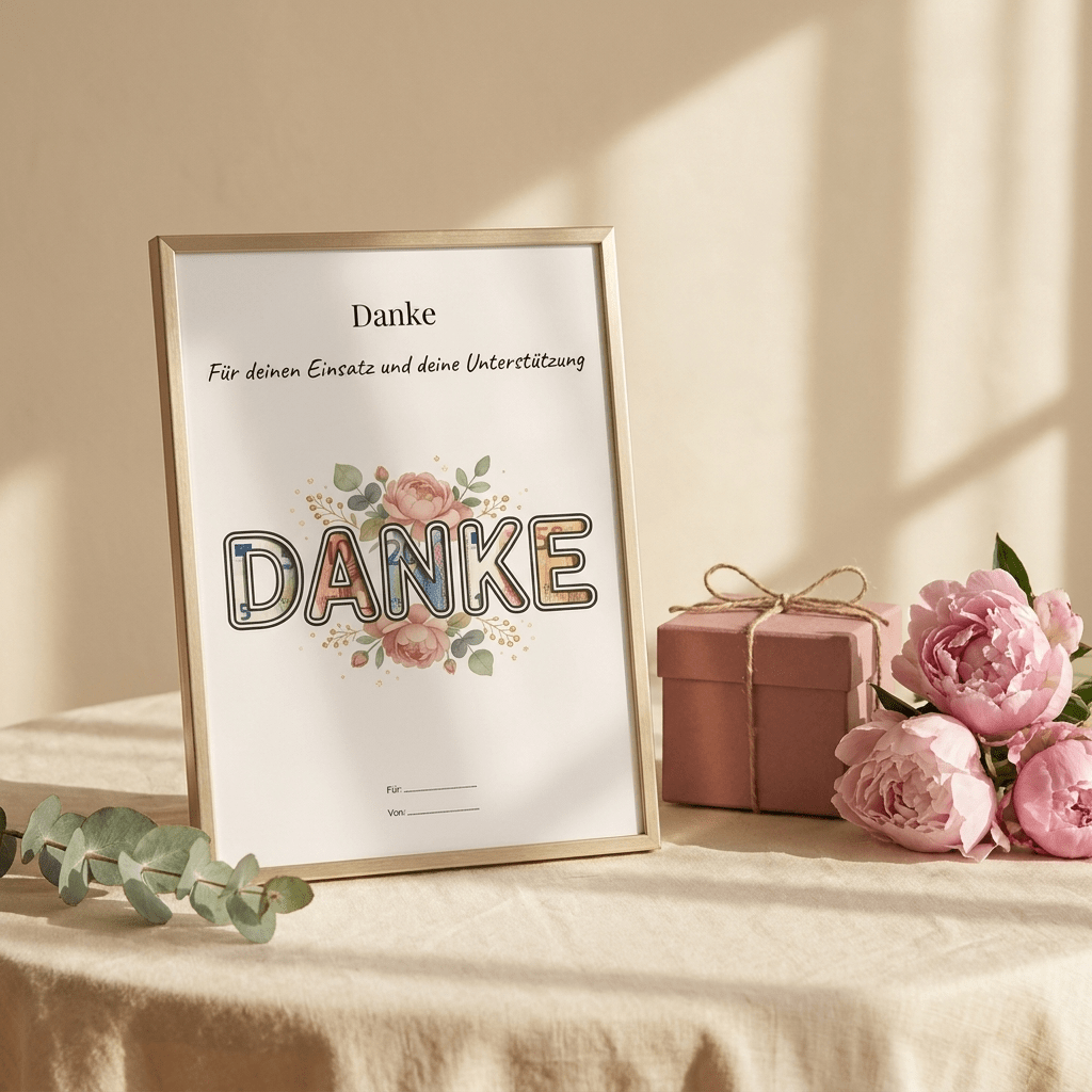 Wunscherfüller - Set "Danke" - 5er Bundle, Geldgeschenk Vorlage zum Ausdrucken - Lenora
