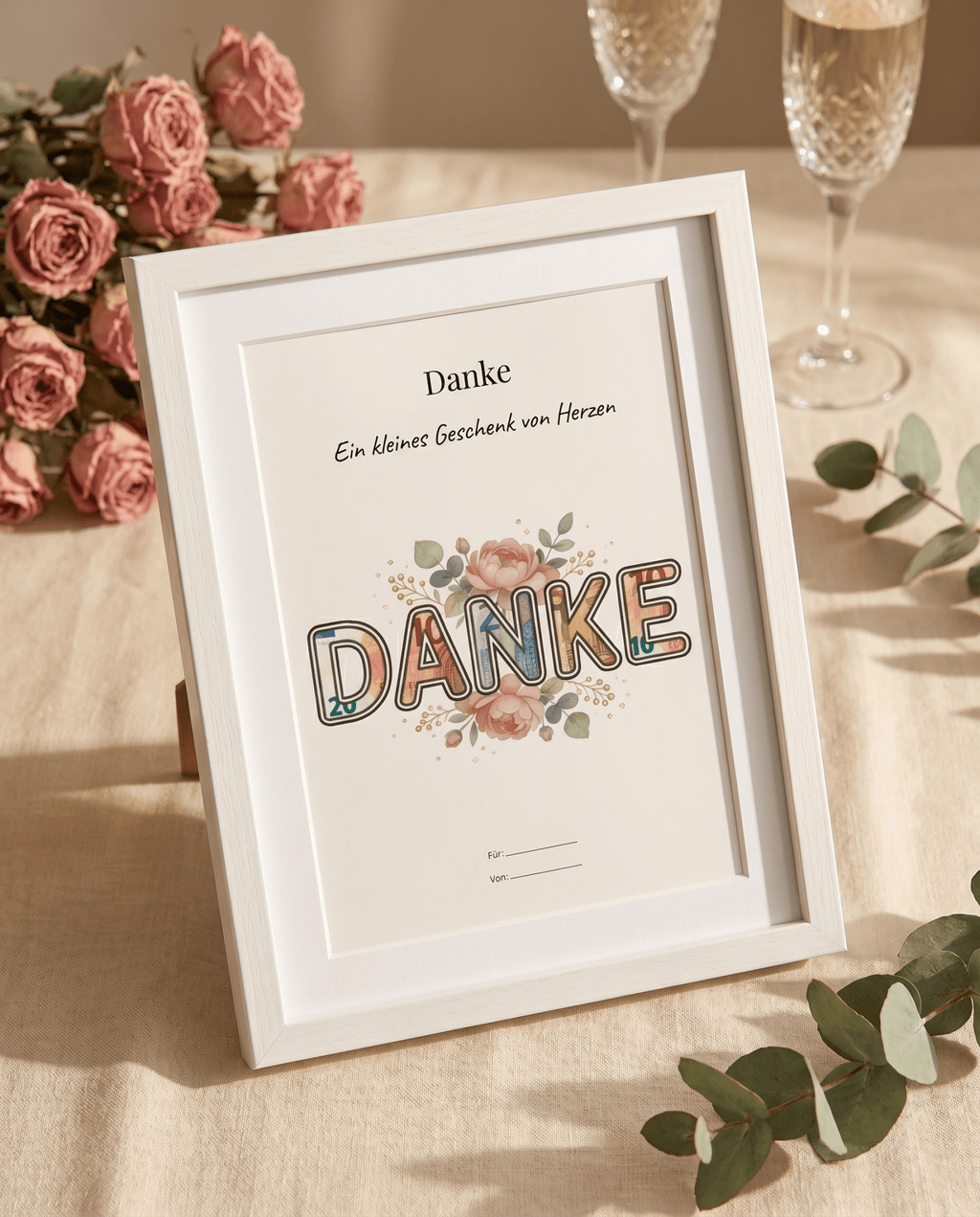 Wunscherfüller - Set "Danke" - 5er Bundle, Geldgeschenk Vorlage zum Ausdrucken - Lenora