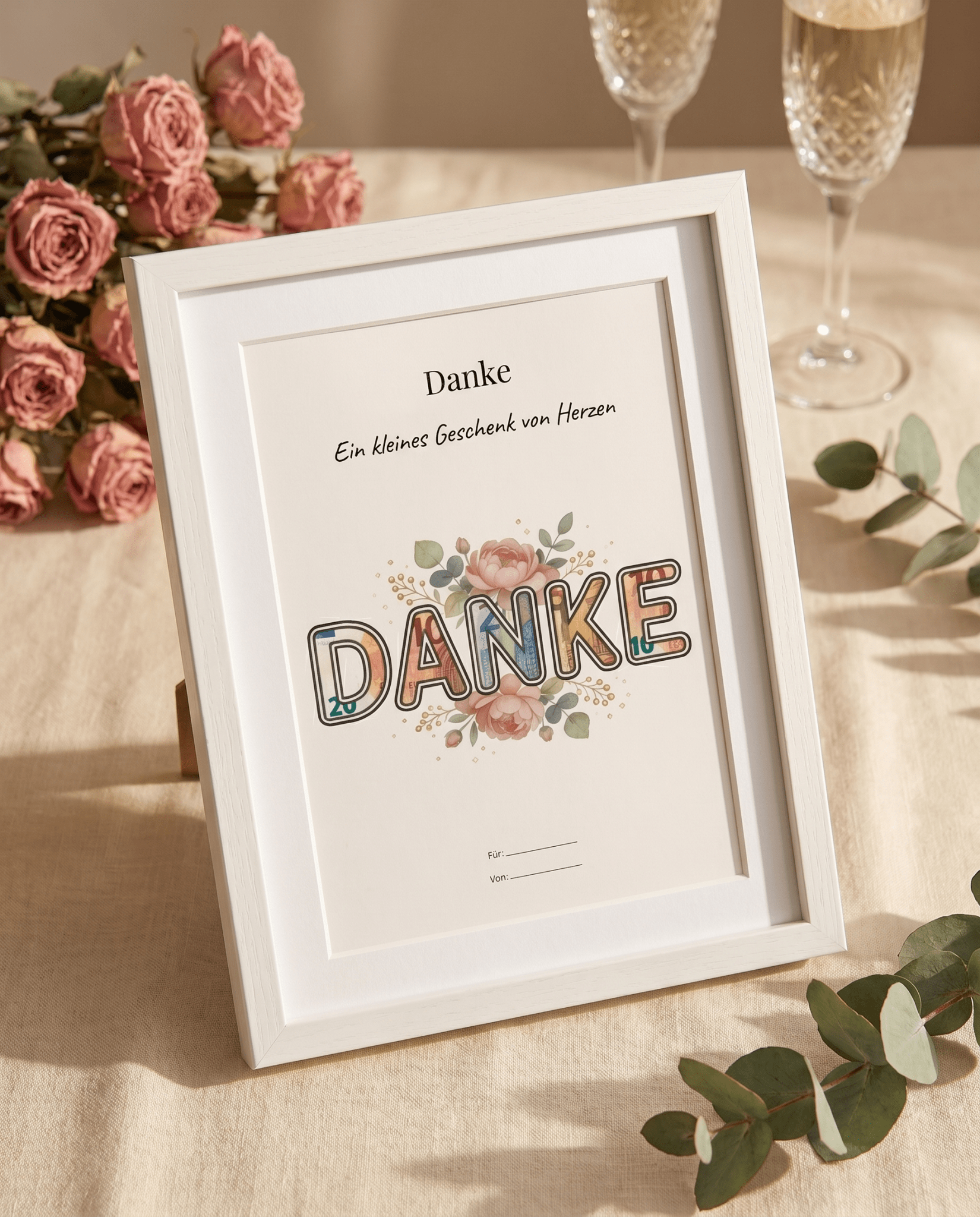 Wunscherfüller - Set "Danke" - 5er Bundle, Geldgeschenk Vorlage zum Ausdrucken - Lenora