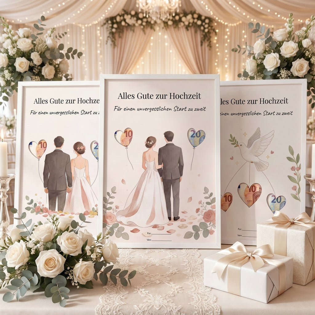 Wunscherfüller-Set Hochzeit - Brautpaare & Taube | Kauf 2 bekomme das 3. Gratis
